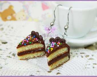 Cake Ring / Kawaii Ring / Miniature Food Ring / Cake Earrings / Kawaii jewelry