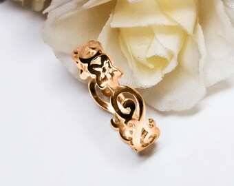 10K Yellow Gold Vine Band Ring
