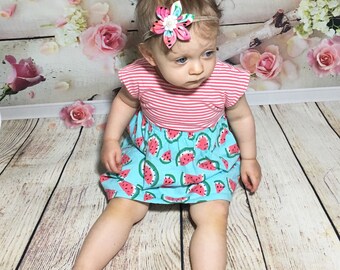 Watermelon Headband- Watermelon Bow; Watermelon Hair Bow; Watermelon Outfit; Toddler Headband; Newborn Headband; Girls Headband; Hair Bows