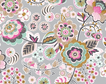Deco Park in Grey - NATURAL WONDER by Josephine Kimberling for Blend Fabrics - By the Yard