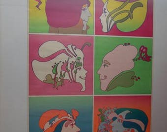 1970's Peter Max /American Cancer Society Poster-"Don't Smoke"
