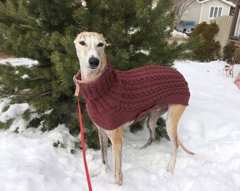 Small Greyhound Sweater, Greyhound Sweater, Greyhound Coat, Sighthound Coat, Dog Sweater, Galgo Sweater, Dog coat, Knitted Dog Sweater