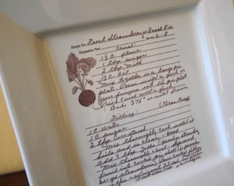 Family Recipe on a Platter--Personalized with your Favorite Recipe
