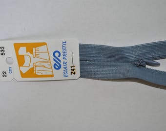 zipper 60 cm non detachable blue jean Z41 533 invisible