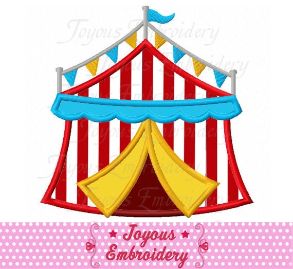 Instant Download Circus Tent Applique Machine Embroidery