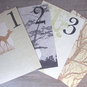 Nature Table Numbers Woodcuts by Gwen Frostic Table Nature Inspired Wedding Sold By The Page Vintage