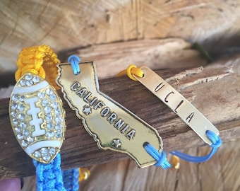UCLA Bracelet Macrame Stack or singles - you pick quantity