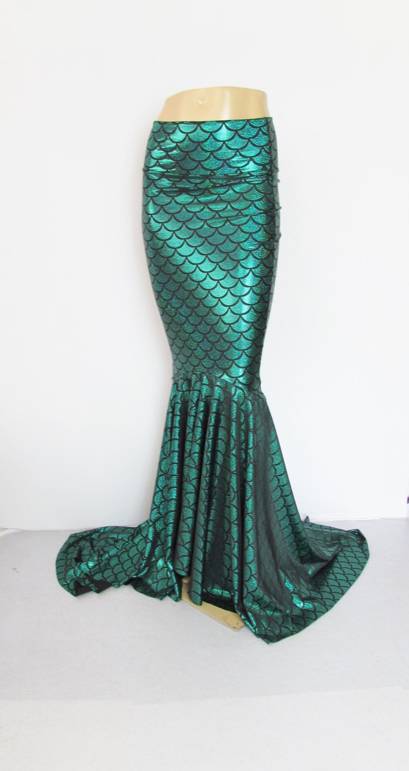 Mermaid Skirt Fish tail costumeHigh waist Stretch Lycra
