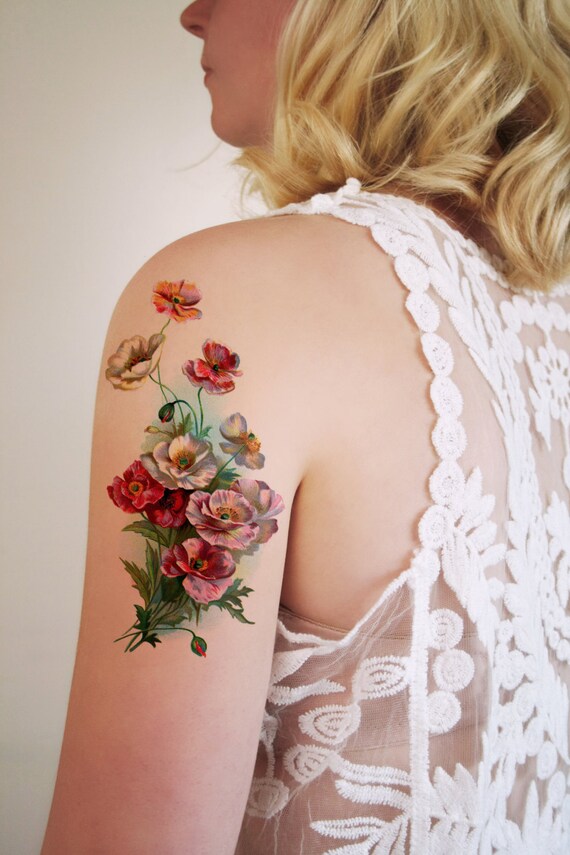 flower temporary tattoosphoto