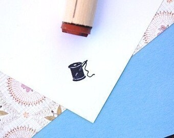 Needle and Thread Rubber Stamp
