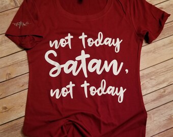 Not today Satan shirt t-shirt - very soft!!! Christian Shirt, Religious Shirts for Women, Christian T Shirts Women, Faith Shirts