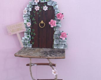 Handpainted personalised wooden fairy door