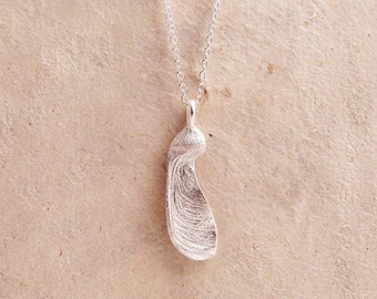 Silver Maple Seed Necklace