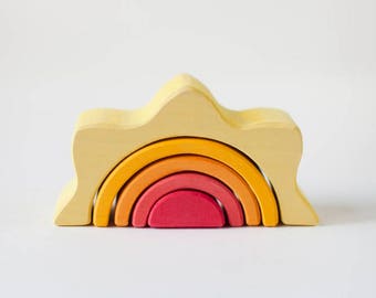 Wood Stacker | Sun stacker | Stacker toy | Waldorf stacker | Wooden stacking toy | Wood toy | Puzzle | Toddler toy | Nesting toy