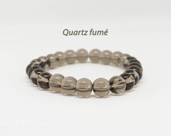 Bracelet 8mm smoky Quartz beads