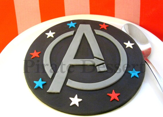 THE AVENGERS Edible Cake Topper Avengers Logo Edible