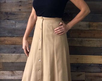 Patty Woodard for Joseph Magnin Vintage 1960's High Waisted Full Length Maxi Skirt