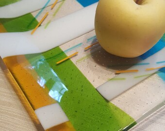 Fused Glass Plate 9 x 12
