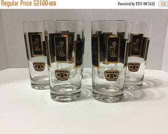 Sale Vintage General System Drinking Glasses Ice Tea Glasses Water Glasses Vintage Telephone Glasses Set of 6 Glasses