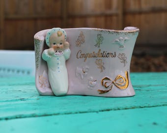 Vintage Shafford Baby Planter/Wall Pocket