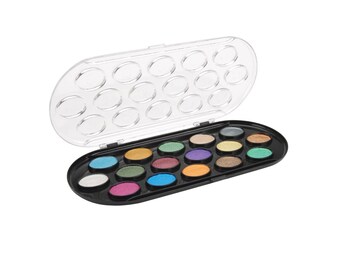 16 Watercolor Cakes, Yasutomo Watercolour Palette, Watercolor Set, Painting Supplies