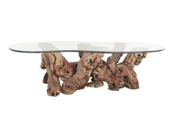 1960s Mid-Century Organic Form Tree Root Coffee Table.