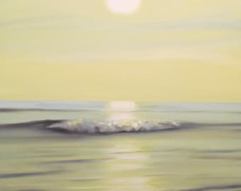 The Baltic sea in summer morning, 2017, oil in canvas 100x70 cm