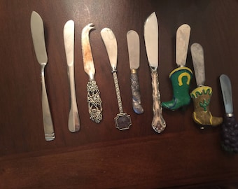 Assortment of NINE Food Spreaders