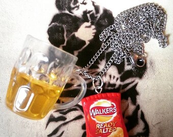 Pub - Pint & Crisps Necklace