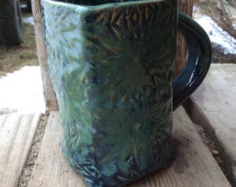 Textured Mug, Ceramic Mug, Handmade Mug, Pottery Mug, Ready to Ship