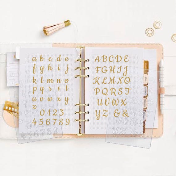 8 bullet journal stencils planner stencil letters alphabet