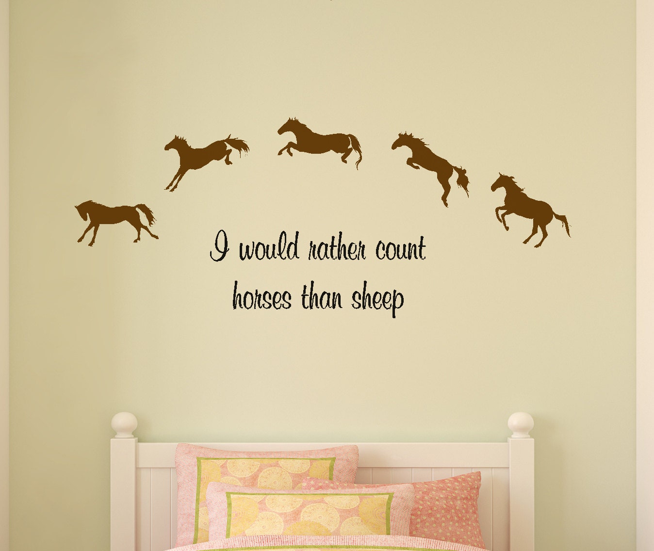Horse decal-Horse quote-Childs room-Wall sticker-Girls bedroom