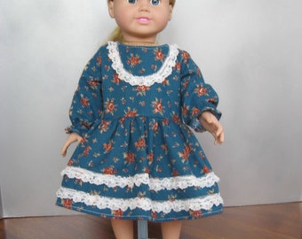 Dress with lace trim, American Girl, 18 inch doll clothes