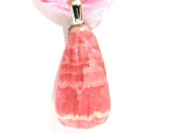 Pink Pendant, Pink Necklace, Pink Druzy Agate Pendant Necklace, Pink Stone Necklace
