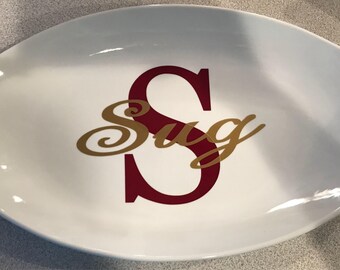 Personalized White Porcelain Tray