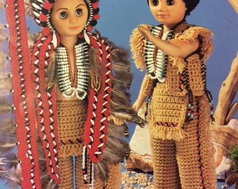 Indian Chief Outfit Crochet Pattern for 16" Male Fashion Doll