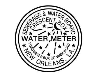 New Orleans Water Meter Decal