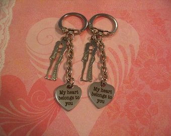 Couples Key Chains My Heart Belongs to You