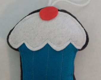 Cherry Vanilla Cupcake Ornament