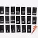 Woven Size Tabs - For Childrens & Baby Clothing - Black Labels with White Letters - Center Fold - 0.375"(W) x 0.75"(H) Folded Size