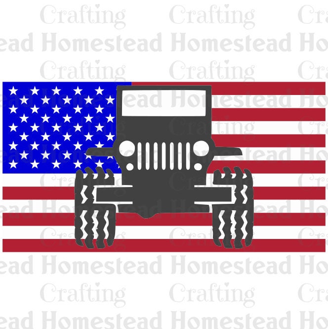 Download Jeep Wrangler JK on USA flag / Jeep pride flag love ...