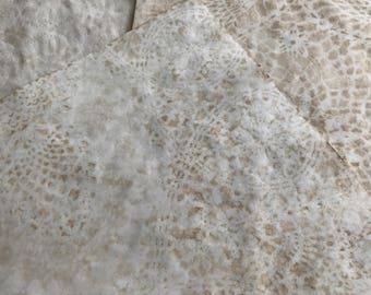 Coffee Dyed Tea Dyed Paper with Lace Imprint