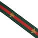 Green Red Striped Ribbon Trim with Embroidered Bee 3 cm