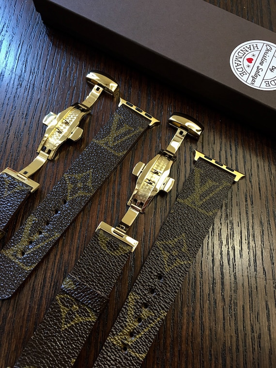 Gold Louis Vuitton Apple iWatch Band Series 1 2 3 146mm to
