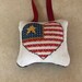 Heart flag ornament
