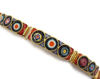 Micro Mosaic Bracelet - Italy Gold Tone
