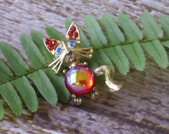 Vintage Jelly Belly Cat Pin Brooch