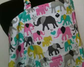 Nursing Cover, Breastfeeding Feeding Cover up, Nursing cover up, Pink Elephants Breastfeading Cover, New baby