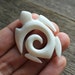 Sea Turtle, Tribal Carved Bone Charm, Jewelry, Collectible Pendant Necklace Trinket Handmade Supplies for Jewelry, Beadwork, Crafting B154