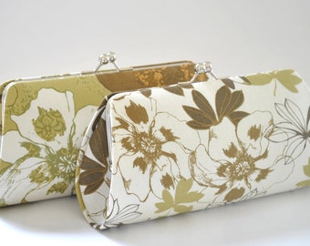 CUSTOM CLUTCH - A SET of 2 Bridesmaids Clutches - Create a Custom Bridesmaid Clutches in your choice of fabrics